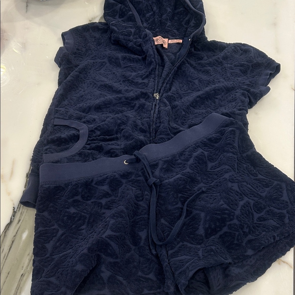Original Juicy Couture Navy Shorts Set-M & S